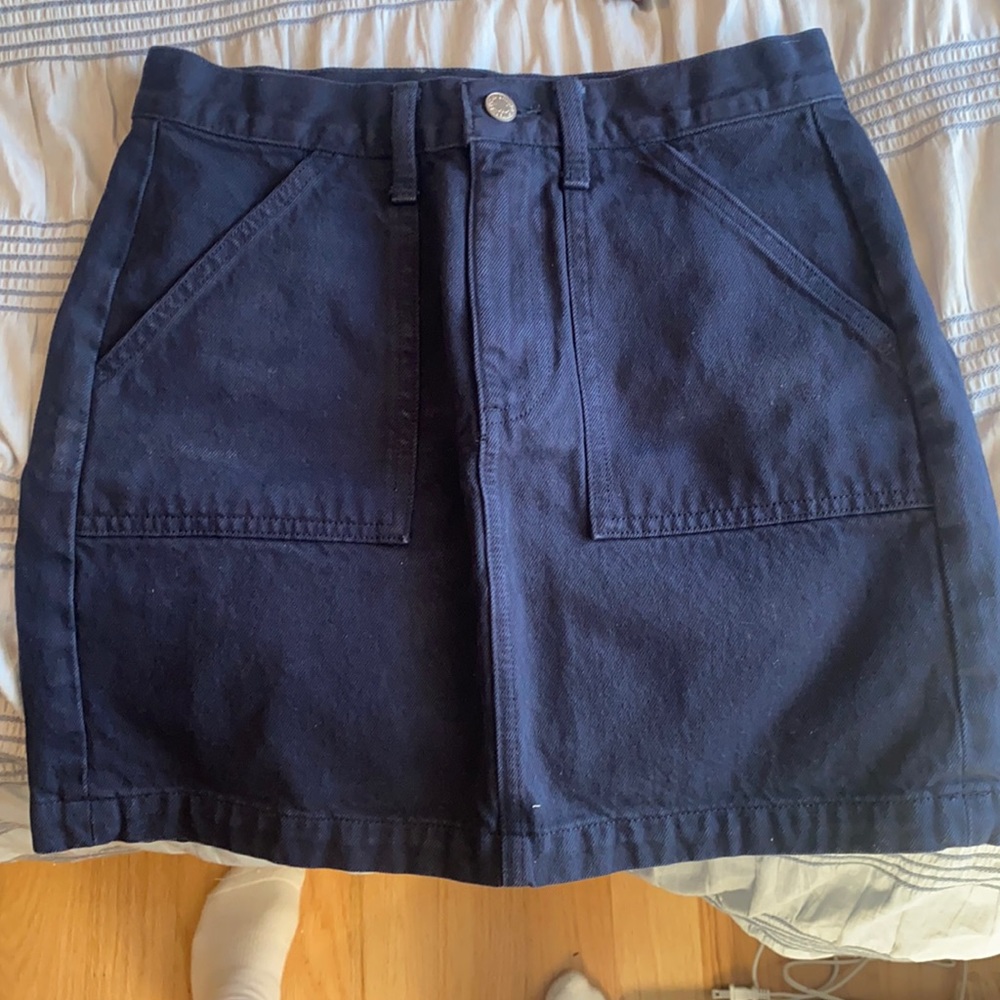Lucky brand navy denim skirt. Never worn